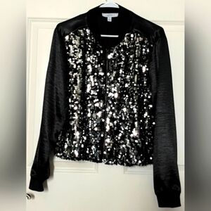 Libby Edelman Sequin Bomber Jacket